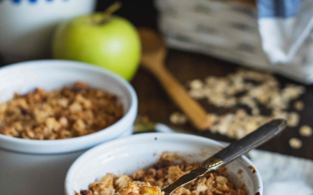 Glutenfreies Apfel Crumble